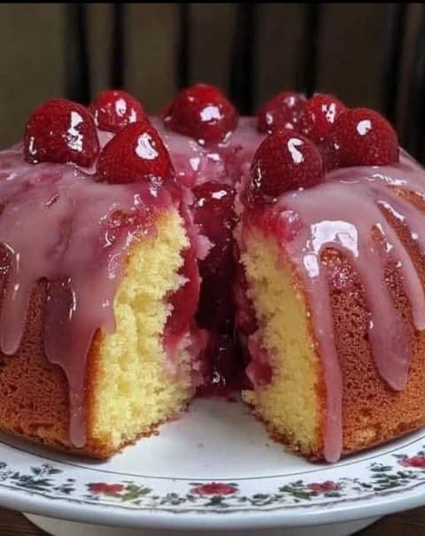 Strawberry Cheesecake Pound Cake