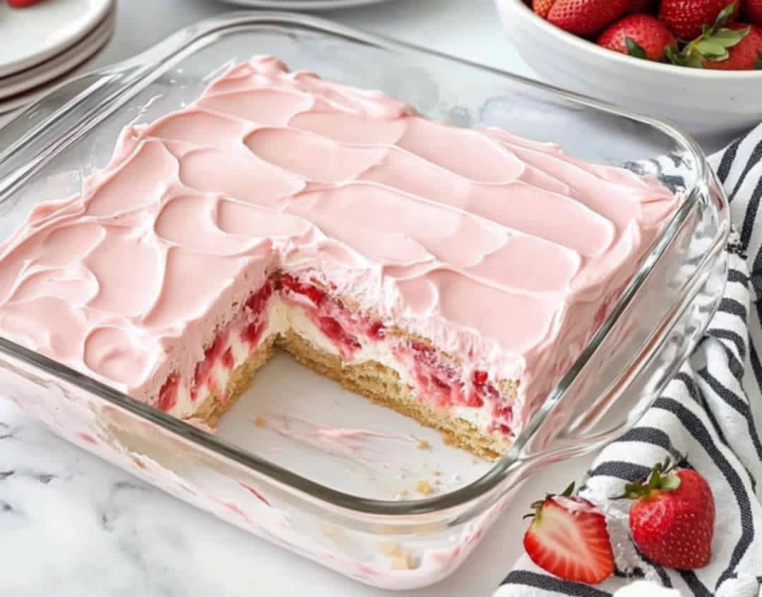 Strawberry Eclair Cake