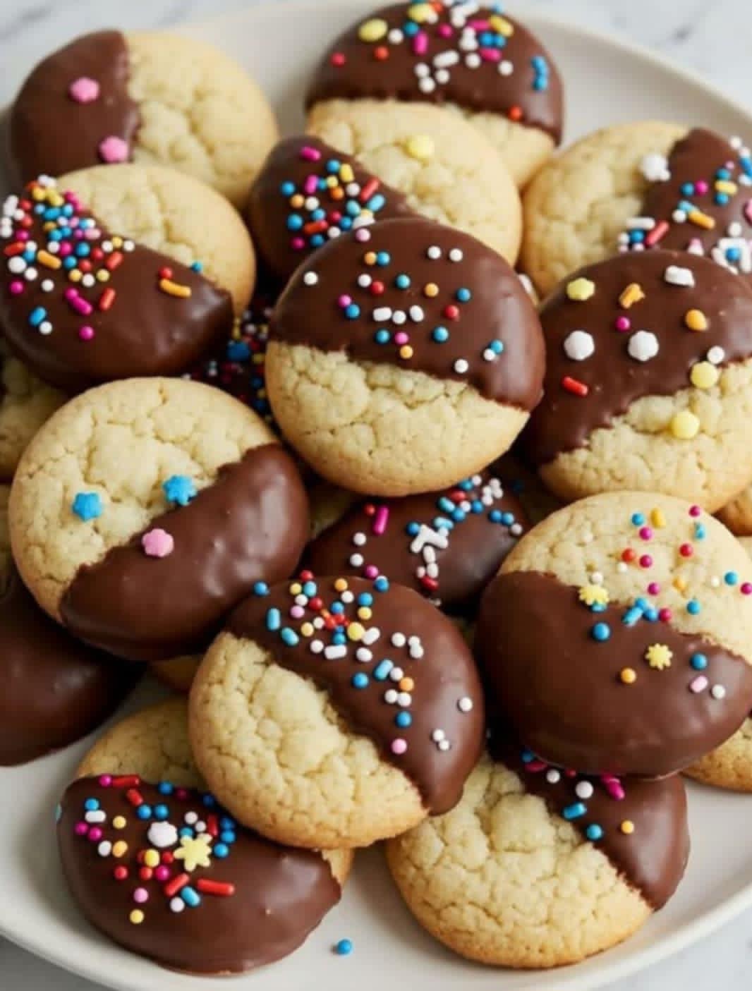 Chocolate Dipped Sugar Cookies